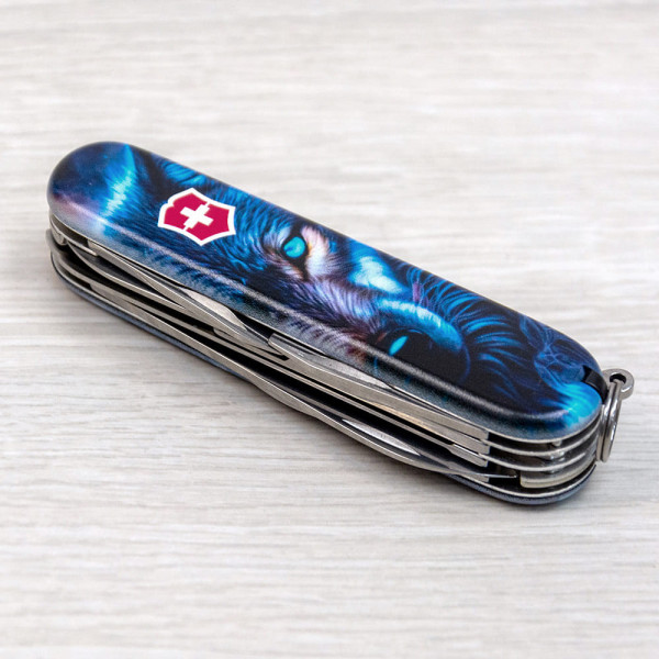 Складаний ніж Victorinox HUNTSMAN ANIMAL Вовк 1.3713.3.F1040pw
