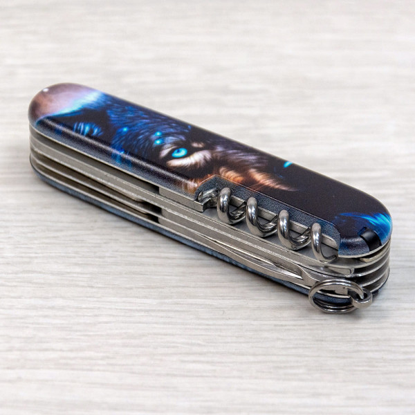 Складаний ніж Victorinox HUNTSMAN ANIMAL Вовк 1.3713.3.F1040pw