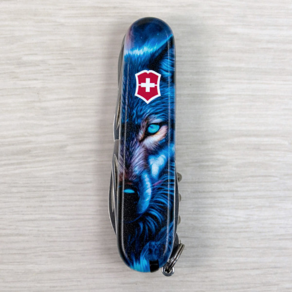 Складаний ніж Victorinox HUNTSMAN ANIMAL Вовк 1.3713.3.F1040pw