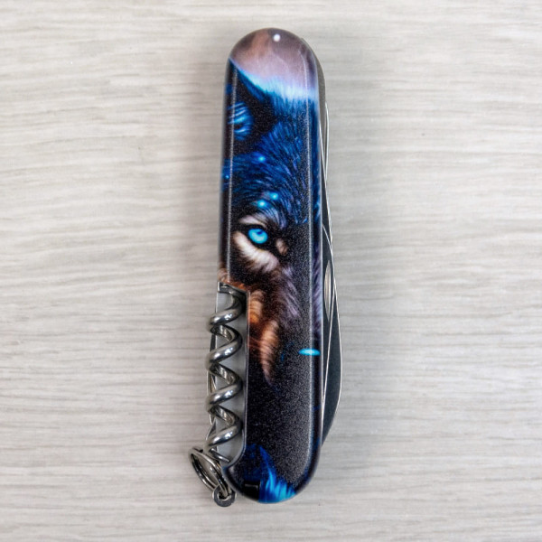Складаний ніж Victorinox HUNTSMAN ANIMAL Вовк 1.3713.3.F1040pw