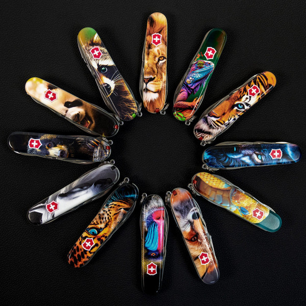 Складаний ніж Victorinox HUNTSMAN ANIMAL Вовк 1.3713.3.F1040pw