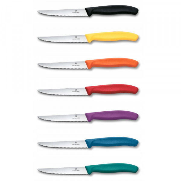 Ніж для стейка та піци Victorinox Swiss Classic 11см хвил жовт 6.7238.C1