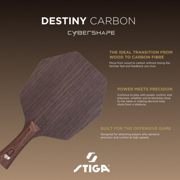 Основа для ракетки Stiga Destiny Carbon Cybershape Master (1600-2602-35) (932080)