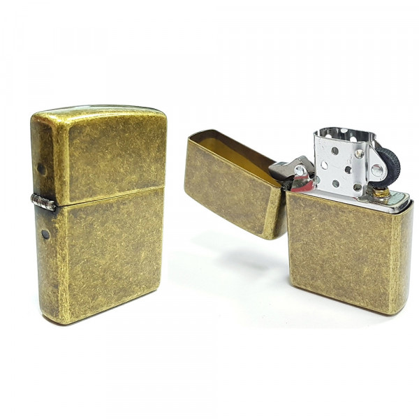 Запальничка Zippo (Зіппо) FLAT BTM ANTIQUE BRASS 201FB Запальничка Zippo (Зіппо) FLAT BTM ANTIQUE BRASS 201FB