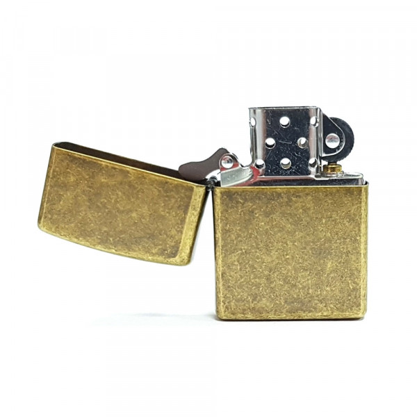Запальничка Zippo (Зіппо) FLAT BTM ANTIQUE BRASS 201FB Запальничка Zippo (Зіппо) FLAT BTM ANTIQUE BRASS 201FB