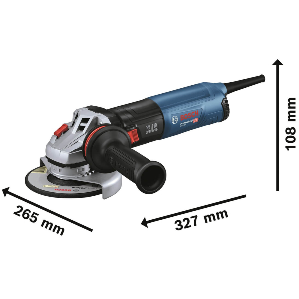 Кутова шліфмашина Bosch Professional GWS 14-125 S з регулюванням і антивібраційною рукояткою 06017D0100