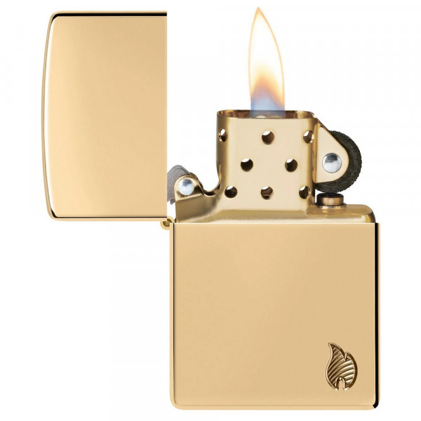 Запальничка Zippo (Зіппо) Armor® High Polish Brass Flame Design 46397 Запальничка Zippo (Зіппо) Armor® High Polish Brass Flame Design 46397