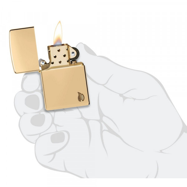 Запальничка Zippo (Зіппо) Armor® High Polish Brass Flame Design 46397 Запальничка Zippo (Зіппо) Armor® High Polish Brass Flame Design 46397