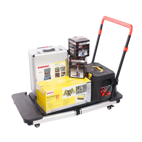 Верстат багатофункціональний, 7 в 1 (верстак-max нагр.150кг, візок-150кг, лісу-250кг, робоча платформа-108х45см, столярний козел, лежак, візок-платформ