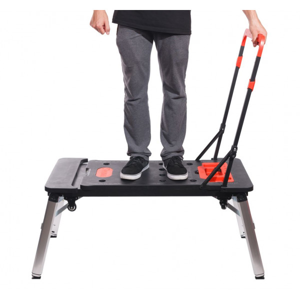 Верстат багатофункціональний, 7 в 1 (верстак-max нагр.150кг, візок-150кг, лісу-250кг, робоча платформа-108х45см, столярний козел, лежак, візок-платформ