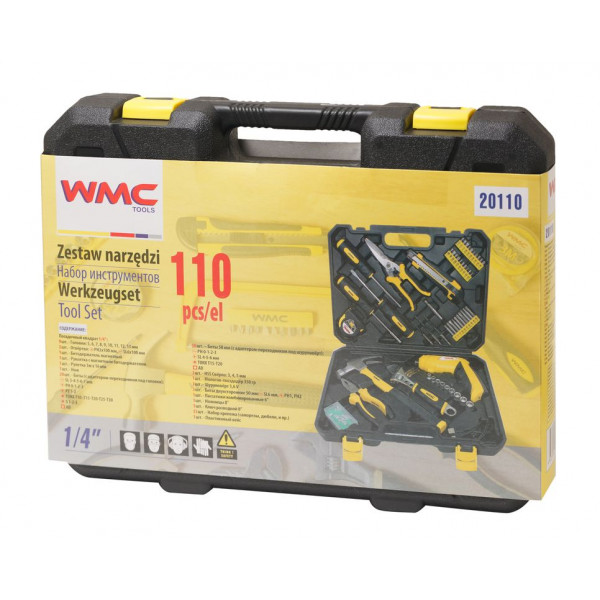 Акумуляторна викрутка з набором інструментів 110пр. WMC TOOLS 20110