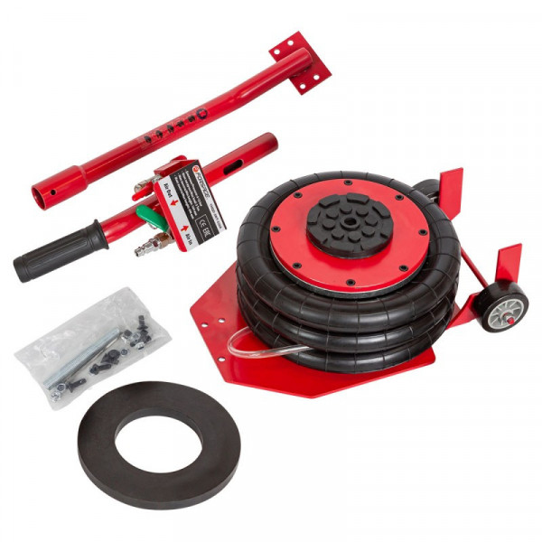 Домкрат підкатний пневматичний 5т (144-440мм; 6-12bar; 3 подушки; Ø320мм) Forsage F-YHQD-3WT-320A