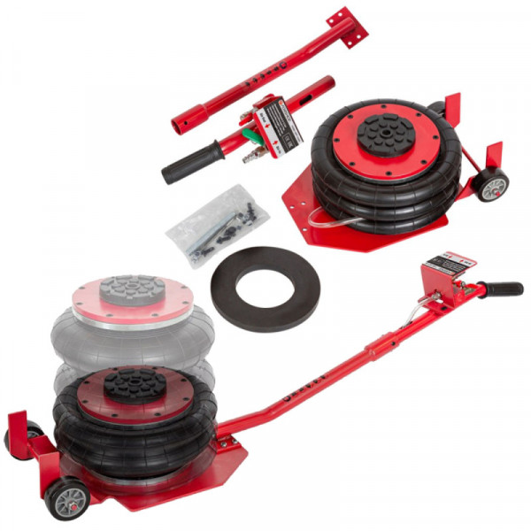 Домкрат підкатний пневматичний 5т (144-440мм; 6-12bar; 3 подушки; Ø320мм) Forsage F-YHQD-3WT-320A