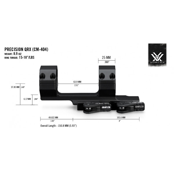 Кріплення Vortex Precision QR Cantilever 30mm 2" offset (CM-404) (930349)