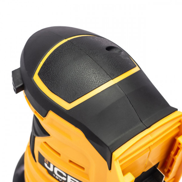 Акумуляторна ексцентрикова шліфувальна машина JCB 18V (125 мм) з батареєю 2.0 Аг та швидким зарядним пристроєм + сумка JCB-18OS-2XB-E