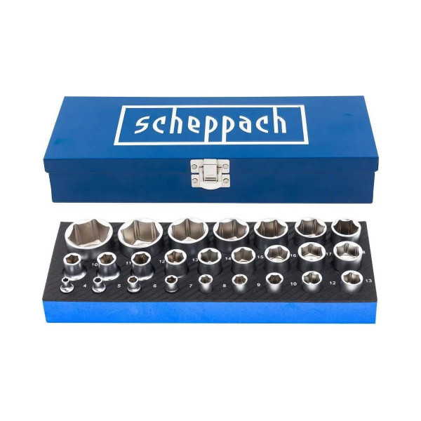 Набір головок 1/4'', 1/2'', 25 предметів (6гр.) SCHEPPACH SCH-50121G