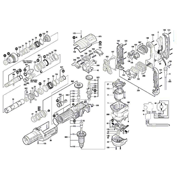 Перфоратор Bosch Professional GBH 8-45 DV в чемодані 0611265000