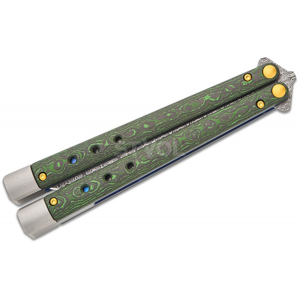 Ніж Benchmade Necron Limited, balisong, monarch dama,jungle wear fat carbon (99-242)