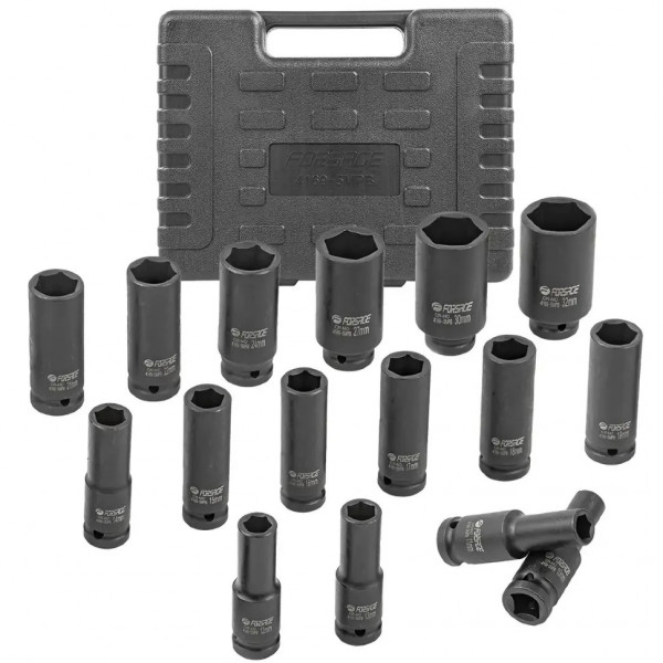 Набір головок ударних глибоких 16пр. 1/2" (10-32 мм) Forsage F-4169-5MPB