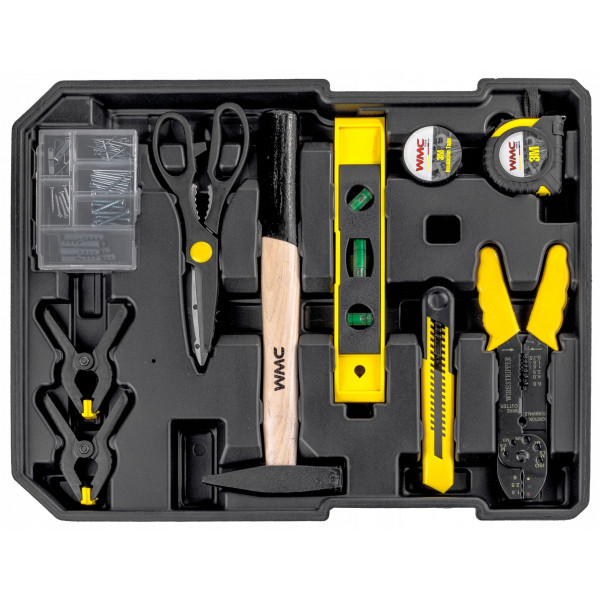 Набір інструментів 186 предметів 1/4'', 1/2''(6-гр.) (4-30мм) ''Дорожній кейс'' WMC186-3