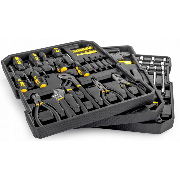 Набір інструментів 186 предметів 1/4'', 1/2''(6-гр.) (4-30мм) ''Дорожній кейс'' WMC186-3