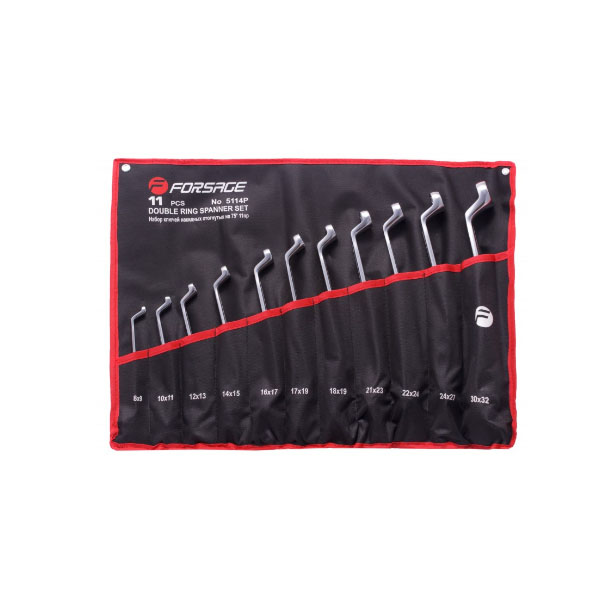 Набір ключів 11пр. накидніх відігнуті на75грд.