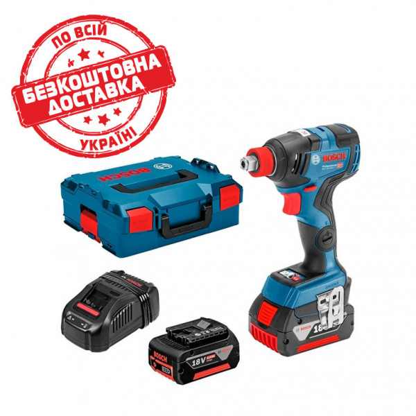 Гайкокрут акумуляторний Bosch Professional GDX 18V-200 C в L-Boxx 136 з 2 акб GBA 18V 5.0Ah та з/п GAL 1880 CV 06019G4201