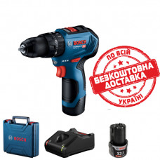 Безщітковий акумуляторний ударний шурупокрут Bosch Professional GSB 12V-30 у кейсі з 2 акб GBA 12V 2Ah та з/п GAL 12V-40 06019G9100