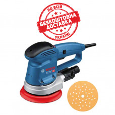 Ексцентрикова шліфмашина Bosch Professional GEX 34-150 з адаптером для пилососа, шліфтарілкою та шліфлистом по дереву С470 0601372800