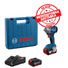Акумуляторний ударний гайкокрут Bosch Professional GDS 18V-350 з 2 акб GBA 18V 4 Ah та з/п GAL 18V-20, в кейсі 06019M5021