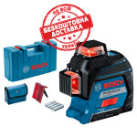 Лінійний лазерний нівелір Bosch Professional GLL 3-80 в кейсі з мішенню та чохлом 0601063S00