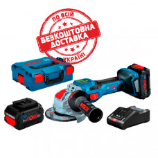 Акумуляторна безщіткова болгарка Bosch Professional GWX 18V-15 SC з регулюванням в L-Boxx 136 з 2 акб 18V 8.0Ah, з/п GAL 18V-160 06019H6501