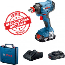 Гайкокрут ударний акумуляторний Bosch Professional GDX 180-LI з 2 акб GBA 18V 2.0Ah, з/п GAL 18V-40, в чемодані 06019G5223