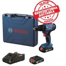 Акумуляторний ударний дриль-шурупокрут Bosch Professional GSB 183-LI з 2 акб GBA 18V 2 Ah і з/п GAL 18V-20, в кейсі 06019K9100