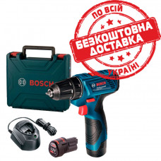 Акумуляторний дриль-шурупокрут Bosch GSR 120-LI Professional в чемодані з 2 акб 2 Ah, з/п GAL 1210 CV 06019G8000