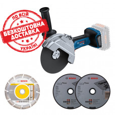 Акумуляторна кутова шліфувальна машина BOSCH SOLO без АК і ЗП GWS 18V-180 P(06019H6L01)