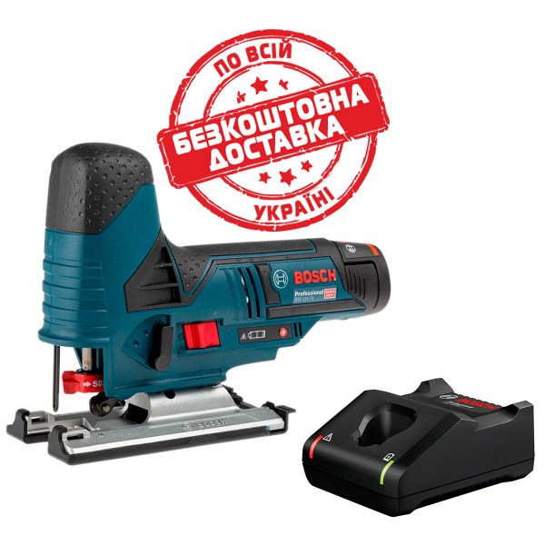 Акумуляторний лобзик Bosch Professional GST 12V-70 в картоні з 1 акб GBA 12V 2 Ah та з/п GAL 12V-40