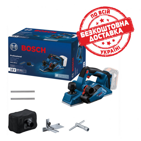Рубанок акумуляторний Bosch Professional GHO 185-LI, без акб і з/п 06015B5021