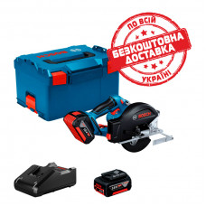 Акумуляторна циркулярна пила Bosch Professional GKM 18V-50 в L-Boxx 238 з 2 акб GBA 18V 5.0Ah та з/п GAL 18V-40 06016B8002