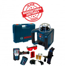 Ротаційний лазерний нівелір Bosch Professional GRL 300 HV в чемодані з приймачем LR1, пультом RC1, тримачем WM 4, з/у, окулярами, мішенню 0601061501