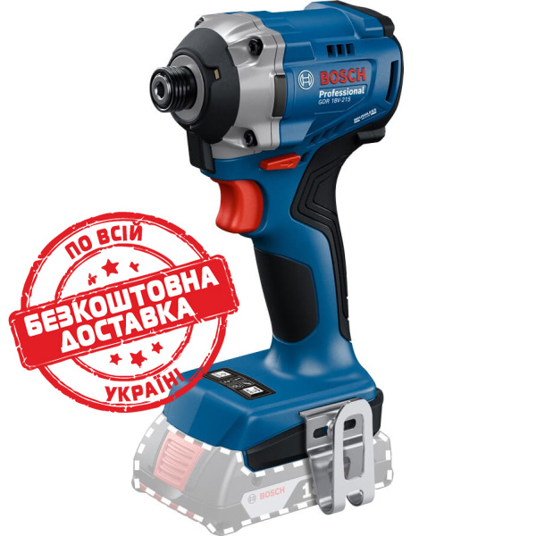 Акумуляторний ударний гайкокрут Bosch Professional GDR 18V-215 без акб та з/п, в картоні 06019N2020
