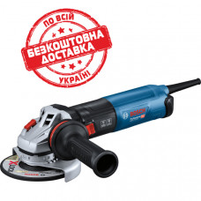 Кутова шліфмашина Bosch Professional GWS 17-125 S з регулюванням, антивібраційною рукояткою та пиловим фільтром 06017D0300
