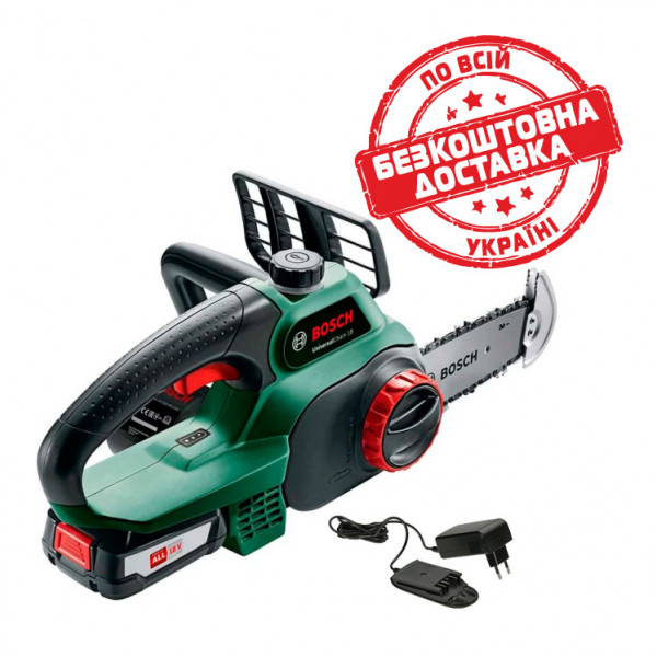 Акумуляторна ланцюгова пила Bosch UniversalChain 18 з 1 акб PBA 18V 2,5 Ah W-B та з/п AL 1820 CV 06008B8000