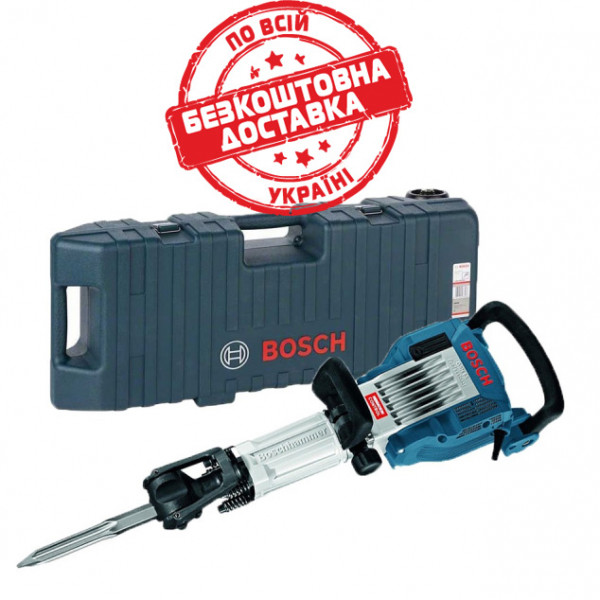 Відбійний молоток Bosch Professional GSH 16-28 в чемодані з пикоподібним зубилом 0611335000