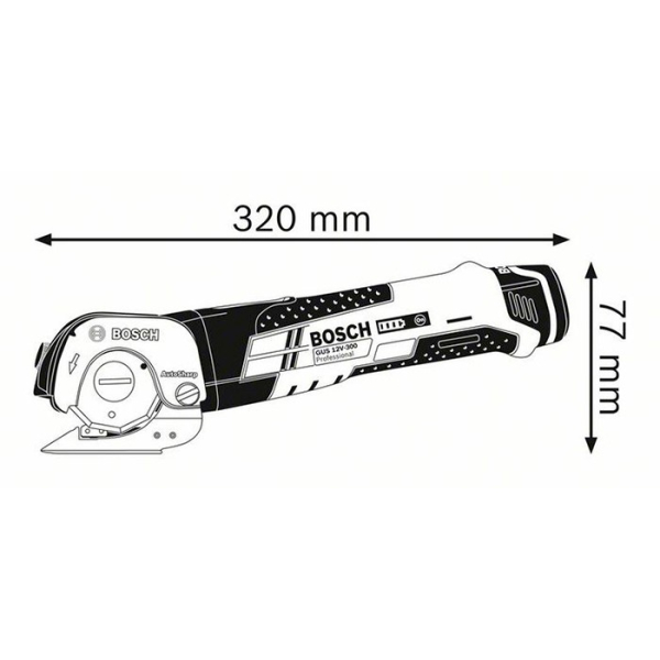 Акумуляторні універсальні ножиці Bosch GUS 12V-300 Solo (06019B2901)