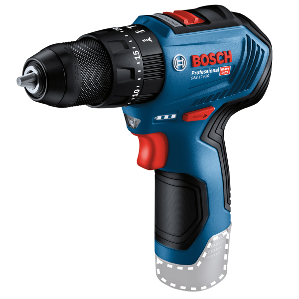 Безщітковий акумуляторний ударний шурупокрут Bosch Professional GSB 12V-30 у кейсі з 2 акб GBA 12V 2Ah та з/п GAL 12V-40 06019G9100