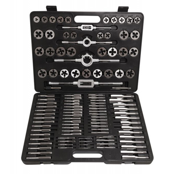 Набір метчік.і плашек110пр (2х0.4,3х0.5,4х0.7,5х0.8,6х0.75-1,8х0.75-1,25,9х0.75-1.25,10х0.75-1.5,11х