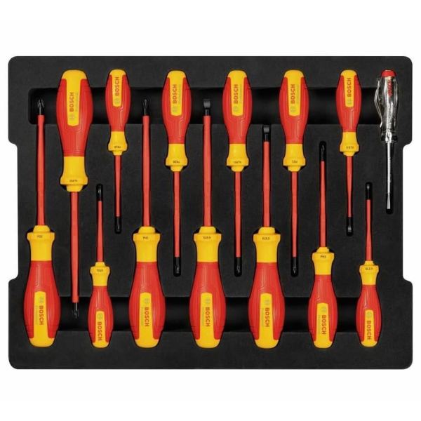 Набір ізольованих викруток Bosch Professional VDE змішаних в L-BOXX 102, 14 шт 1600A02NF9