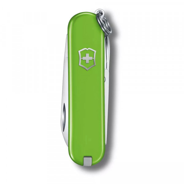 Складаний ніж брелок  58ммVictorinox CLASSIC SD Smashed Avocado 2 шари, 7 функцій салатний (0.6223.43)
