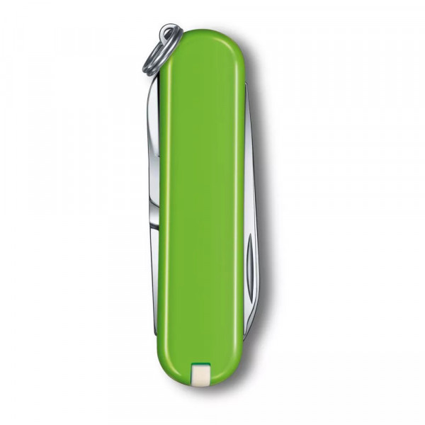 Складаний ніж брелок  58ммVictorinox CLASSIC SD Smashed Avocado 2 шари, 7 функцій салатний (0.6223.43)